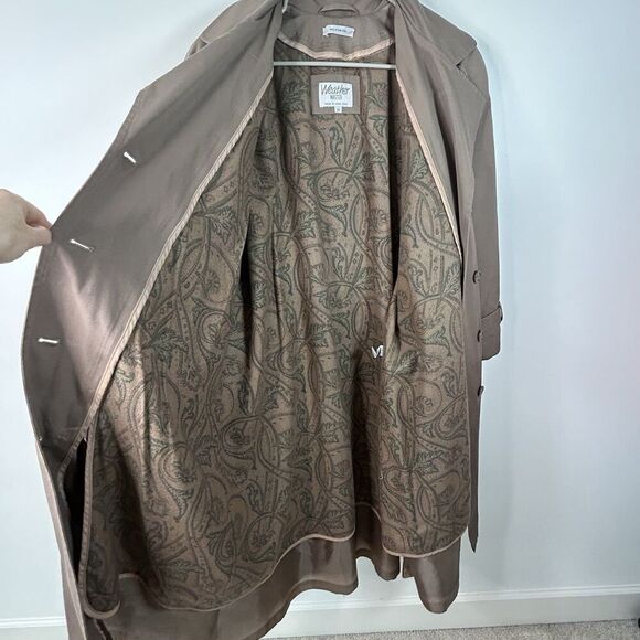 Vintage Weather Master Womens Trench Coat with removable liner timeless Khaki - Picture 4 of 16